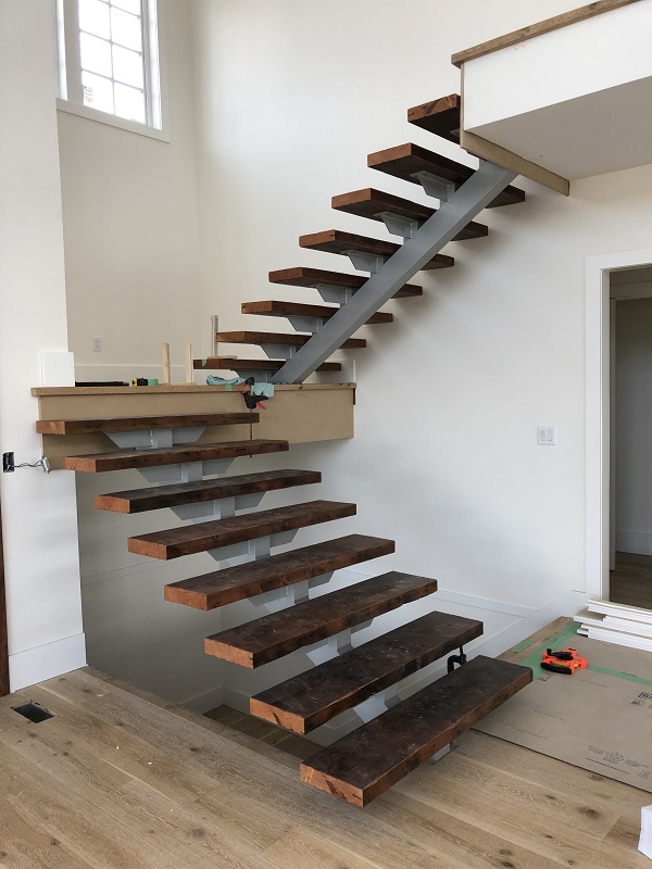 modern interior stair railings, stainless steel, vancouver, bc